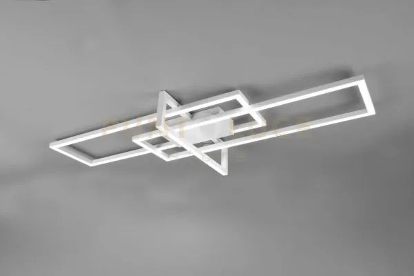 Salinas plafoniera led 34w 4100lm, 4000k triplo rettangolo bianca d...
