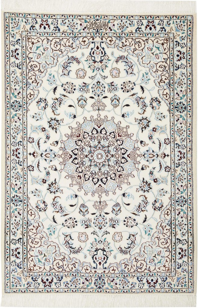 Nain Tappeto persiano 120 x 90 Beige (Iran) Annodato A Mano