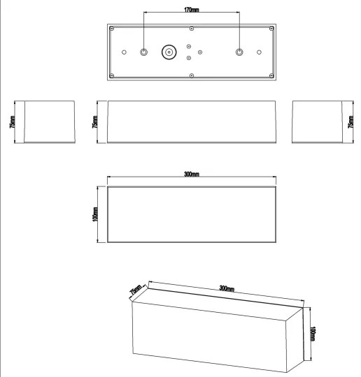 Top Light - Applique a LED da bagno BOXTER LED/12W/230V IP65 4000K