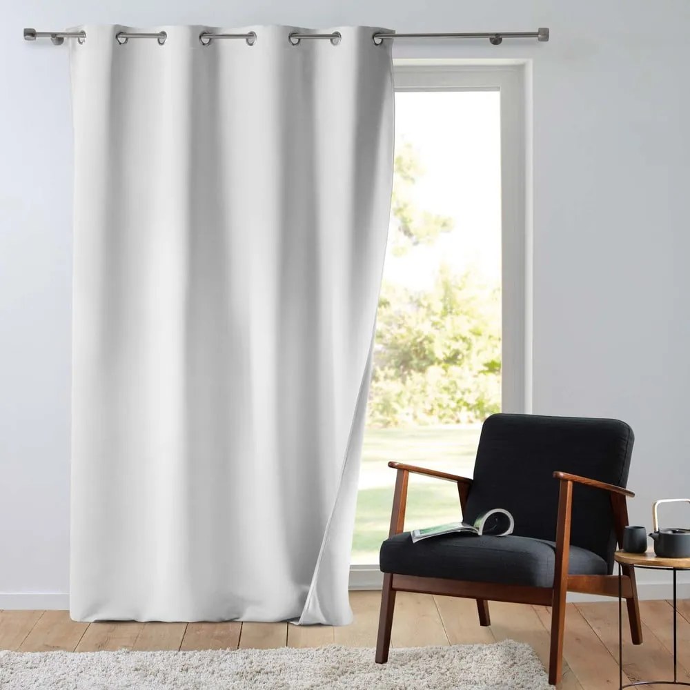 Tenda fonoassorbente in microfibra bianca 135x260 cm Micropolar - douceur d'intérieur