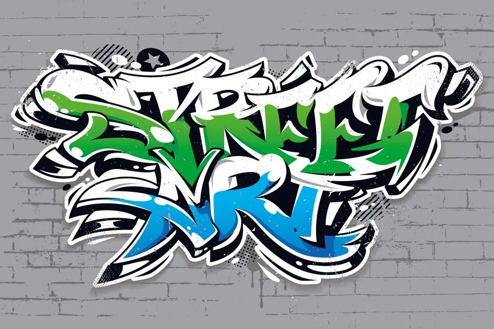 Carta da parati – Scritta Street Art moderna