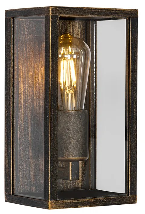 Lampada da parete vintage oro antico 26 cm IP44 - Charlois