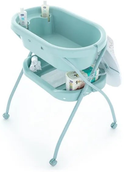 PETITE&MARS - Fasciatoio con vasca da bagno SPA 3in1 menta