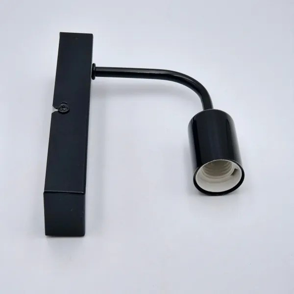 Applique ASTRID 1xE27/60W/230V nero lucido