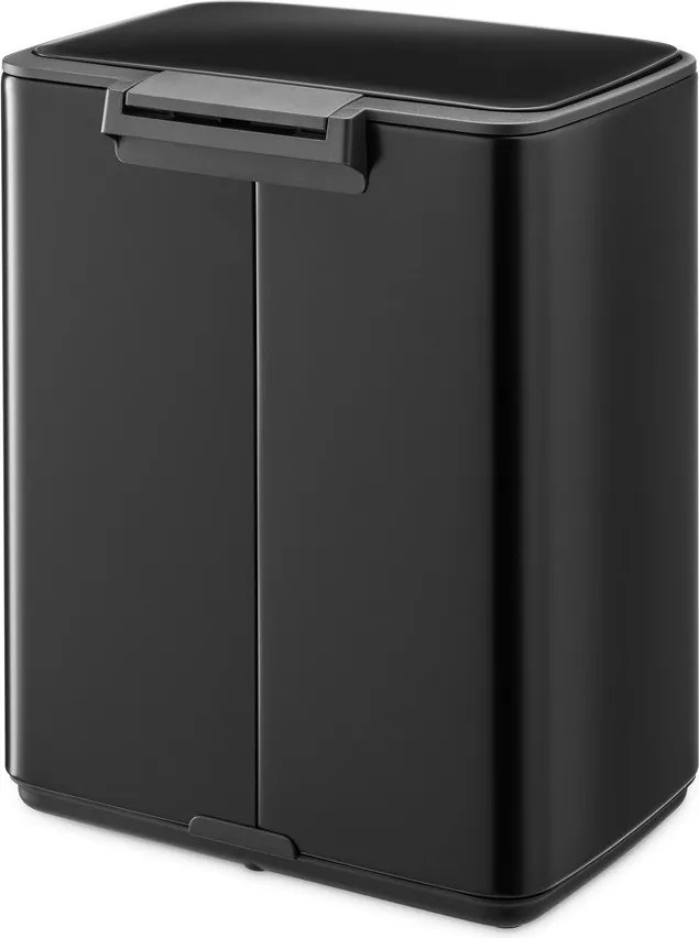Cestino per la spazzatura nero opaco in acciaio con pedale 12 l Bo – Brabantia