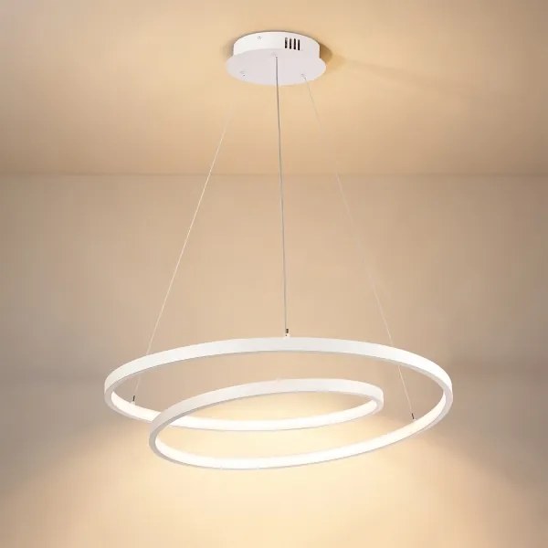 Brilagi-LED Lampadario dimmerabile su cavo TWISTER LED/48W/230V Ø 50 cm bianco + telecomando