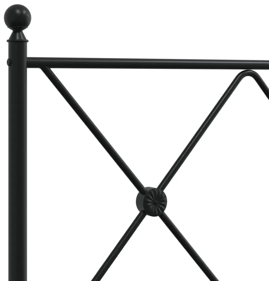 Testiera in metallo nero 107 cm