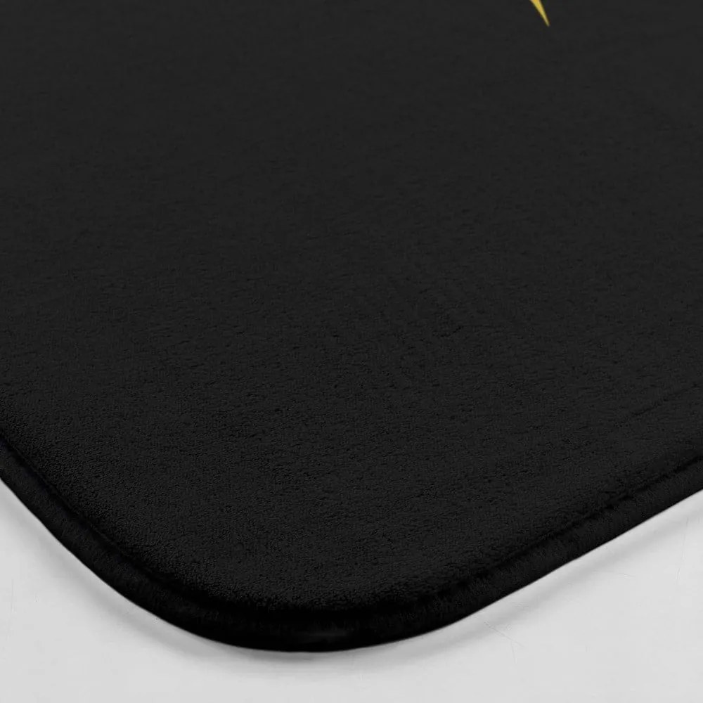 Tappetino per il bagno nero e dorato 45x75 cm Orbella – douceur d'intérieur