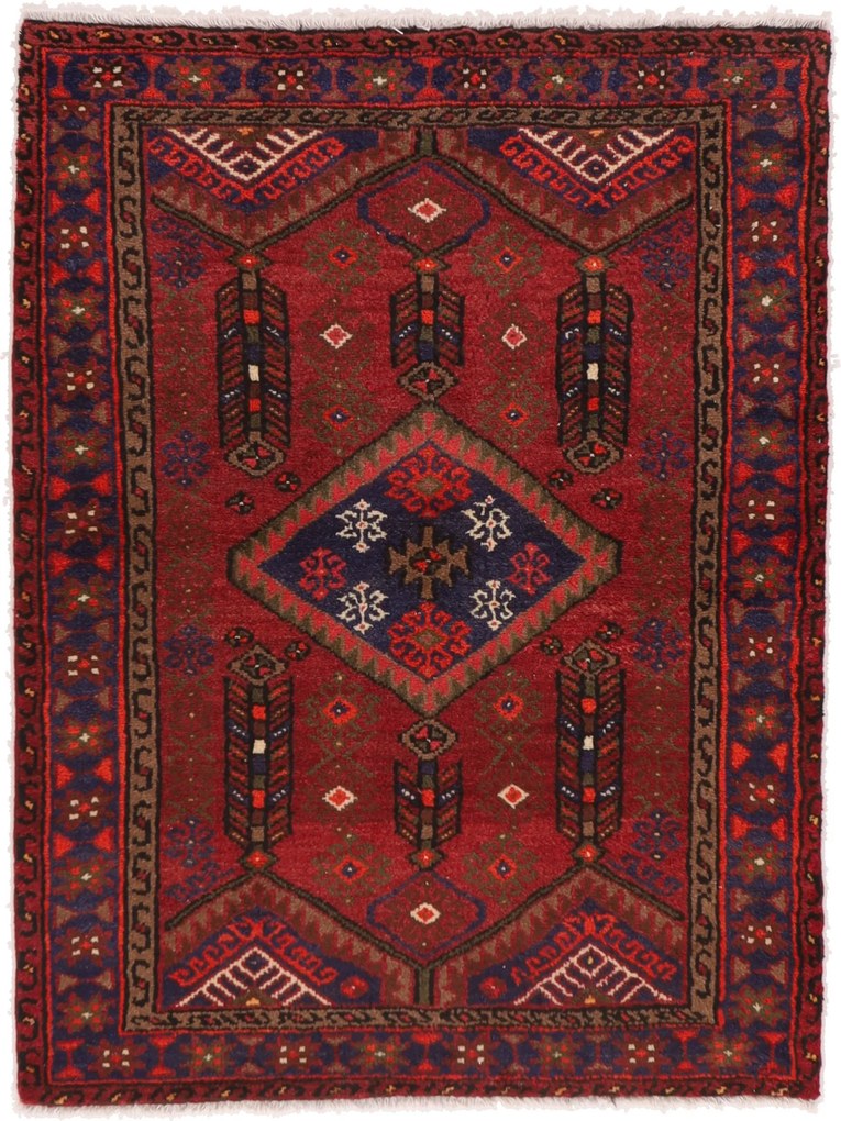 Hamedan Tappeto 110 x 140 (Iran) Annodato A Mano