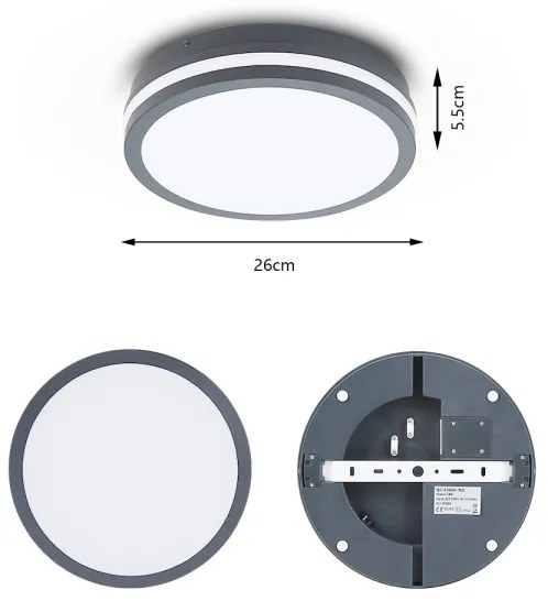 Brilagi - Lampada LED da esterno con sensore BENE LED/24W/230V Ø 26 cm IP54