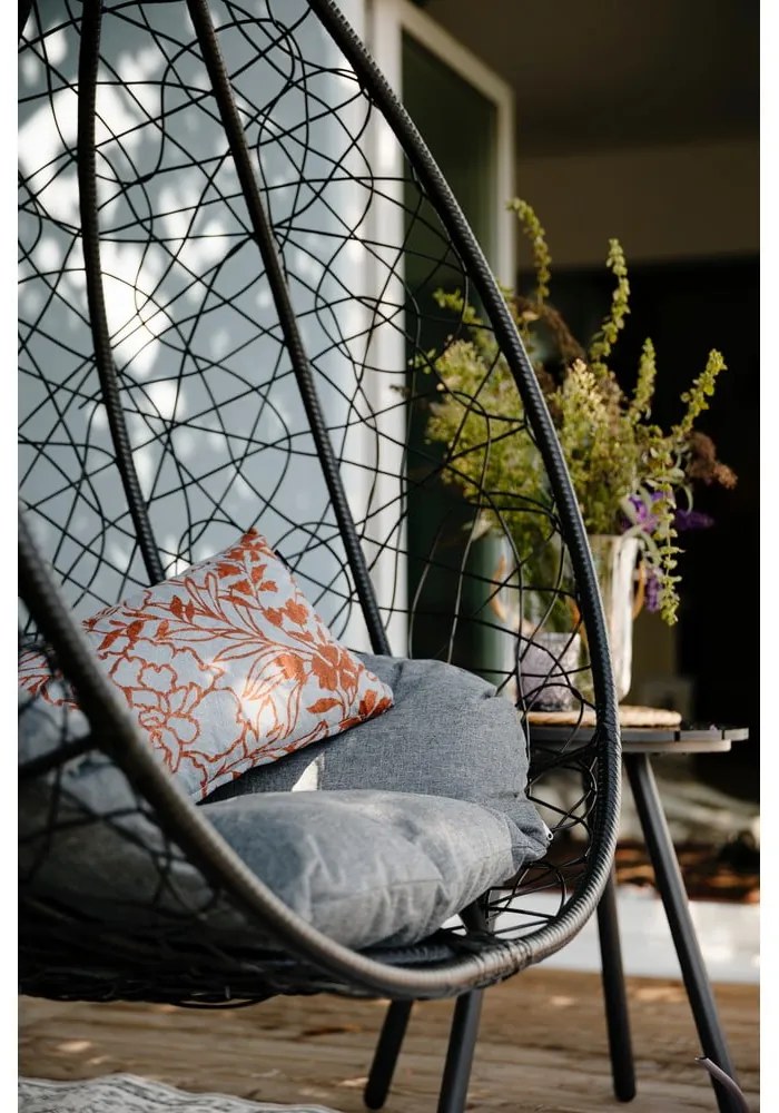 Poltrona sospesa grigio scuro in rattan artificiale Noela - Bonami Selection