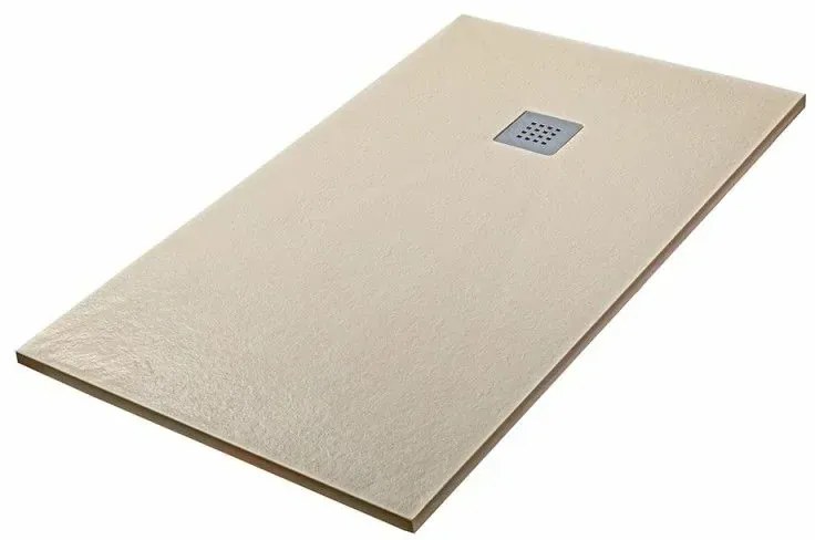 Piatto doccia filo pavimento Karen 70x110 in resina pietra tortora