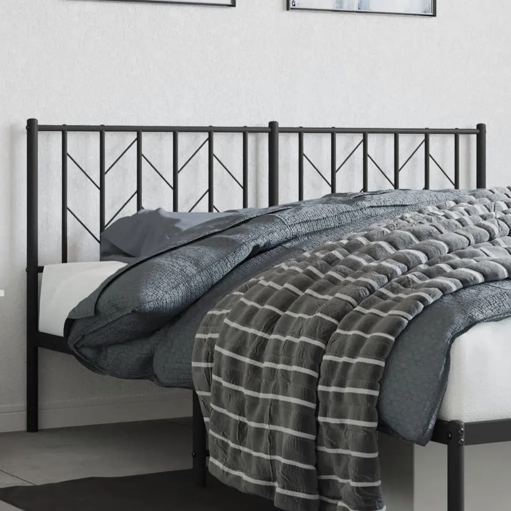 Testiera İn Metallo Nero 160 Cm /