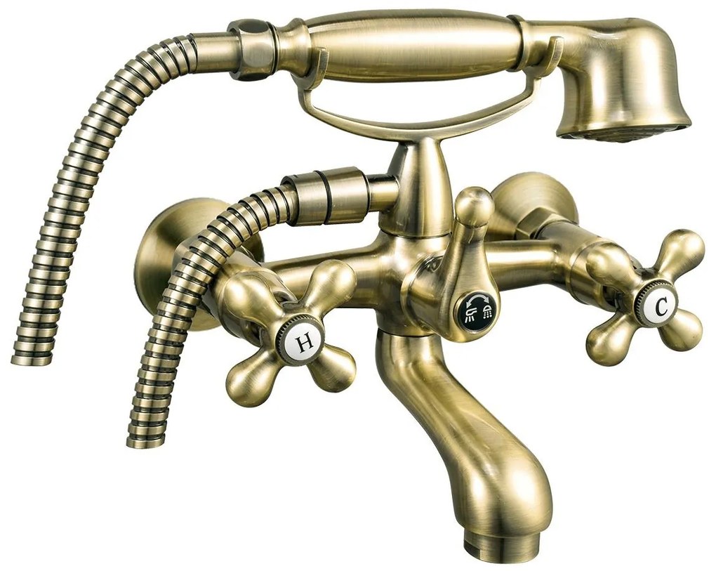 FERRO - Set vasca con miscelatore ANTICA in bronzo