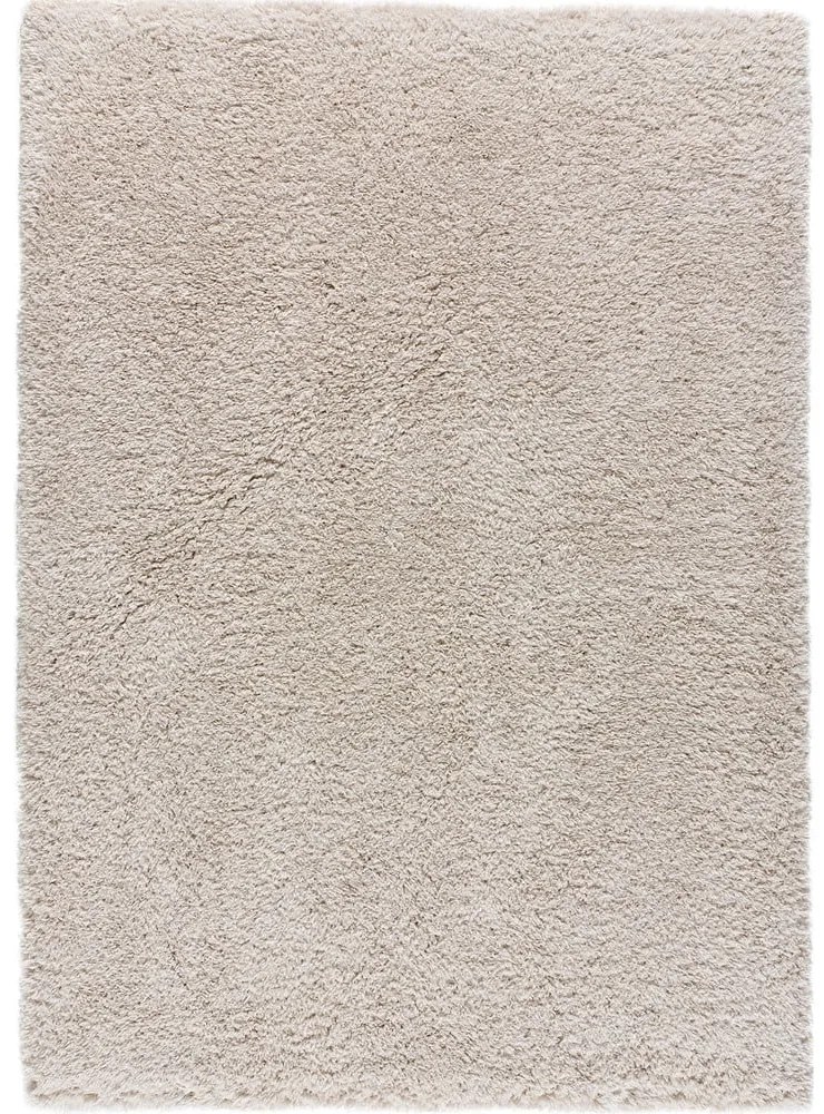 Tappeto beige in fibre riciclate 80x150 cm Shaggy Reciclada – Universal