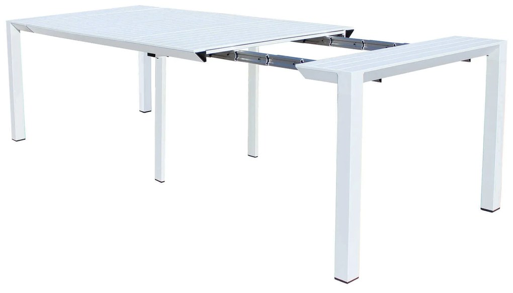 ARIZONA - set tavolo in alluminio cm 100 x 51,50/104/156/208/260 x 74 h con 6 poltrone Aulus