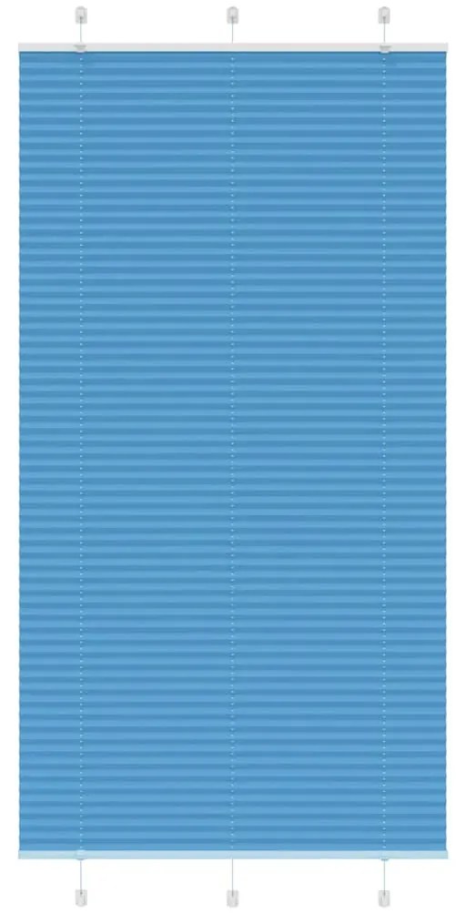 Tenda Plissettata Blu 110x200 Cm Larghezza Tessuto 109,4 Cm /