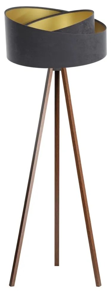 Lampada da terra GALAXY 1xE27/60W/230V grigio/wenge