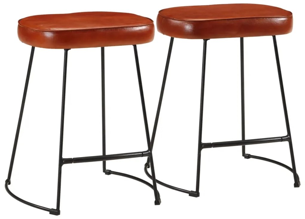 Sgabelli Da Bar 2 Pz Marrone Scuro 40x29,5x53 Cm /