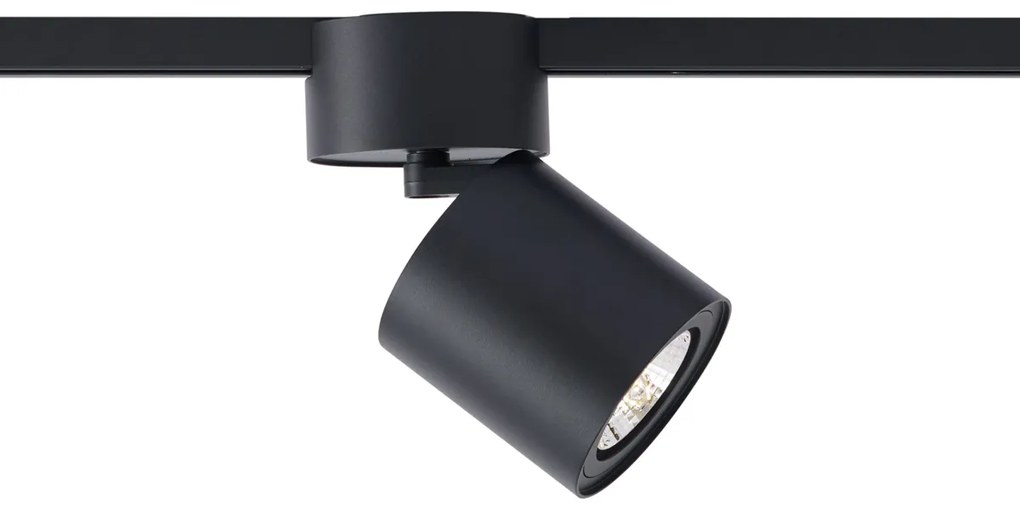Faretto nero moderno per sistema a binario monofase GU10 70mm - Iconic Roto