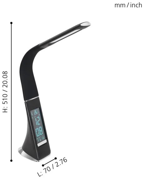 Eglo 97914 - Lampada LED da tavolo COGNOLI LED/3,2W/230V nero