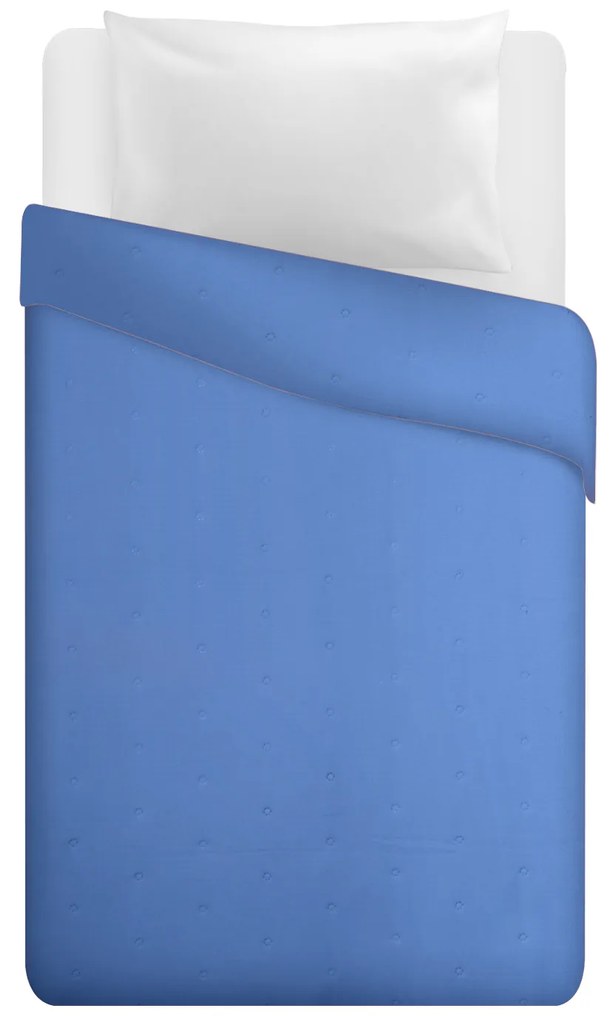 Trapuntino singolo blu microfibra