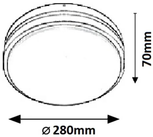 Rabalux 8848 - Plafoniera LED da esterno per soffitto HAMBURG LED/12W/230V IP44