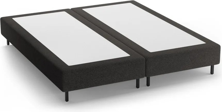 Letto matrimoniale imbottito nero senza testiera 180x200 cm Whale – Micadoni