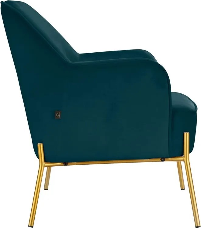 Poltrona in velluto verde e blu Runa - Støraa