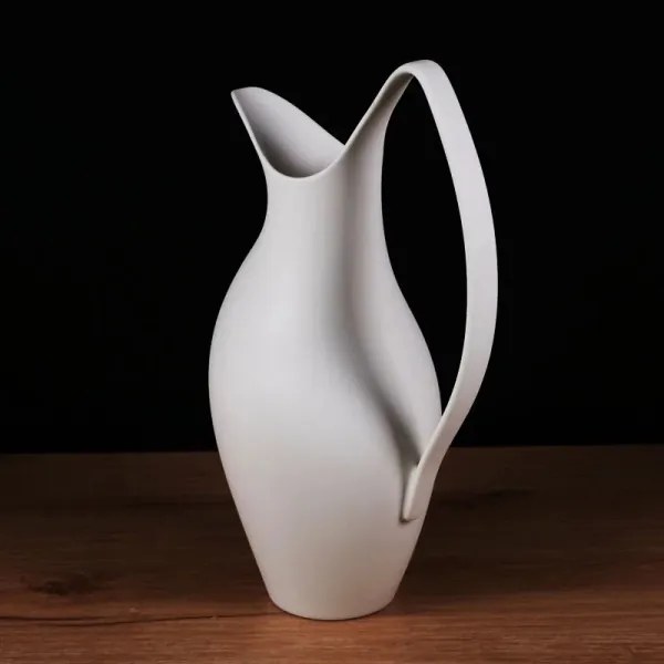 Vaso in ceramica bianco 33x17x19 cm