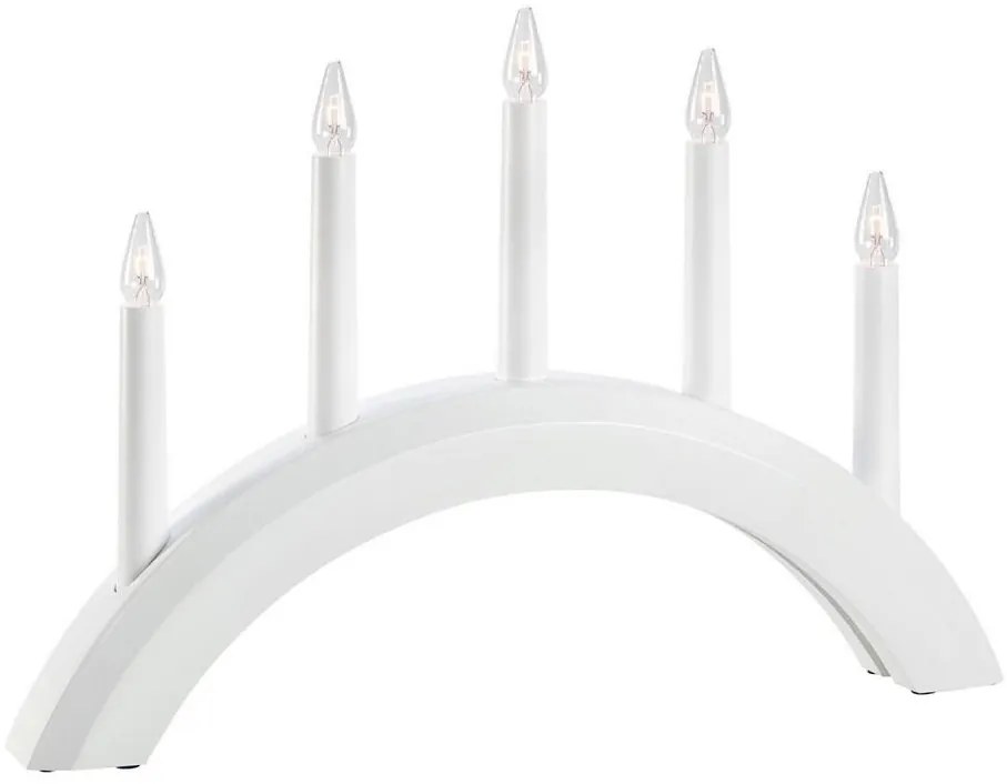 Markslöjd 705952 - Candelabro natalizio AVENTO 5xE10/3W/230V bianco