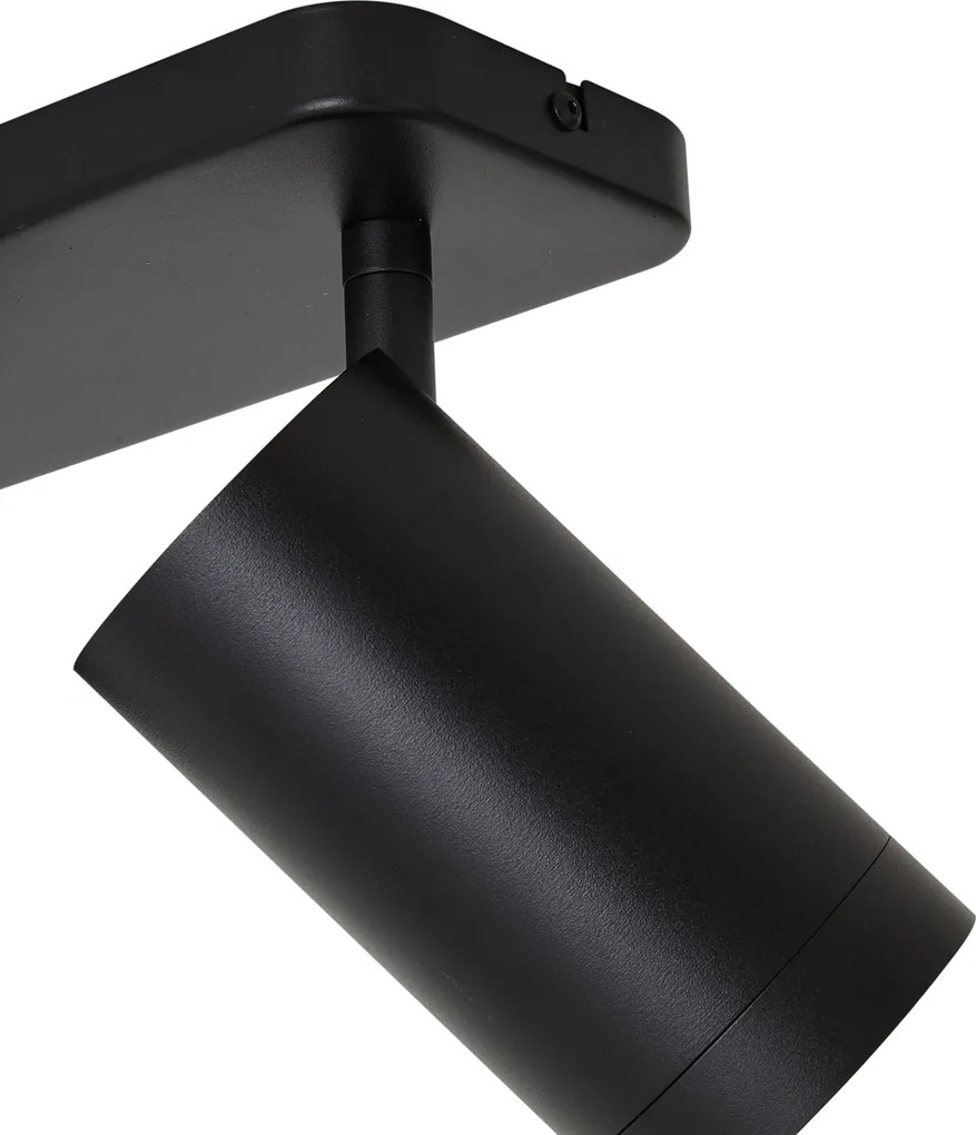 Plafoniera moderna nera 3 luci GU10 70mm - Jeana Luxe