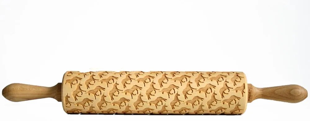 Rullo per pasta in legno goffrato Unicorns - Valek
