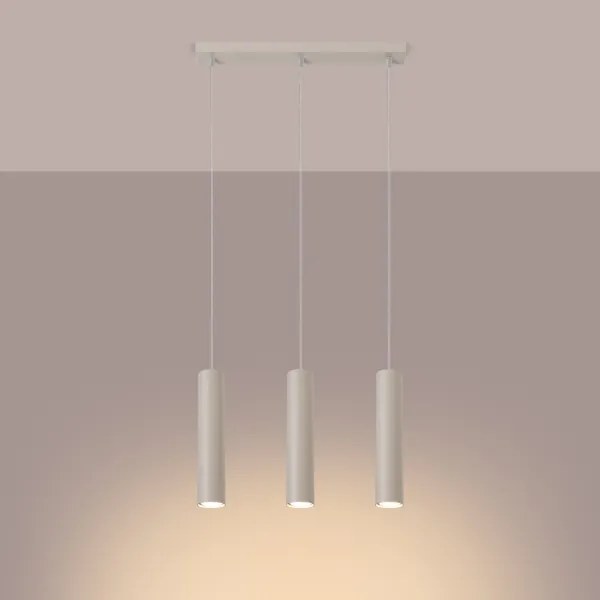 Sollux SL.1481 - Lampadario a sospensione con filo LAGOS 3xGU10/10W/230V color crema