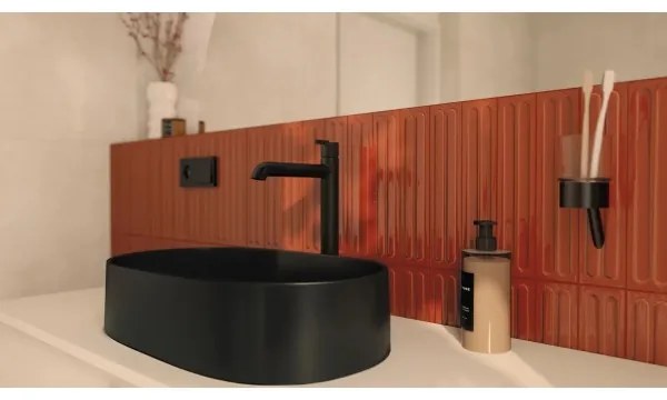 Deante CQS_NU6S - Lavabo da appoggio SILIA 35x55 cm granito/nero