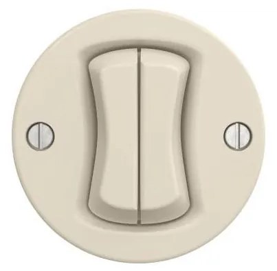 Kliklap - Interruttore retrò a più moduli senza cornice n. 5, beige