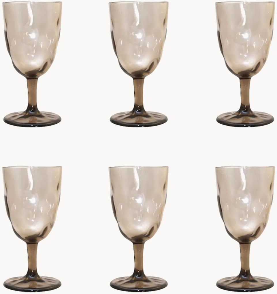 Set di 6 bicchieri da vino Wavy