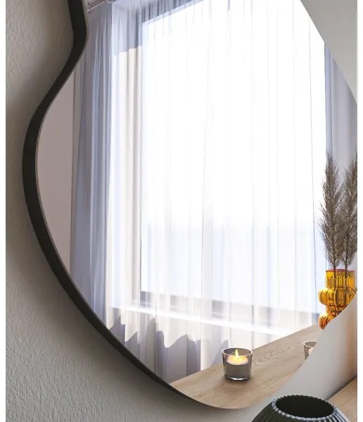Specchio da parete OHHO 85x60 cm nero