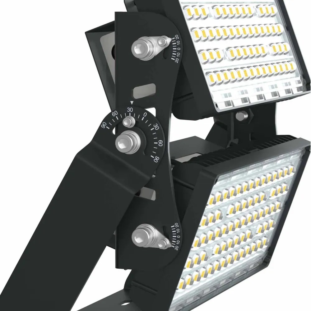 Faro Modulare LED 400W IP66, 167lm/W, No Flickering con driver Philips Colore Bianco Naturale 4.000K, Scegli l'angolo di illuminazione 30°, Scegli le staffe dei moduli Orientabili