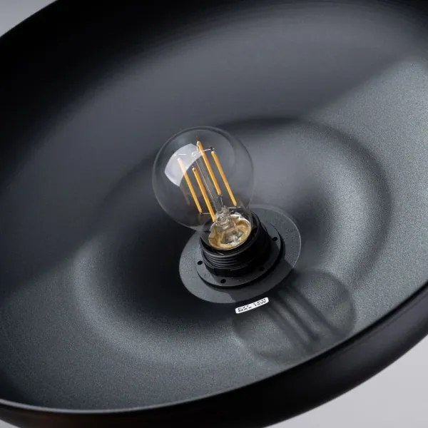 Sollux SL.1324 - Lampadario a sospensione con filo INDY 1xE27/15W/230V diametro 38 cm nero