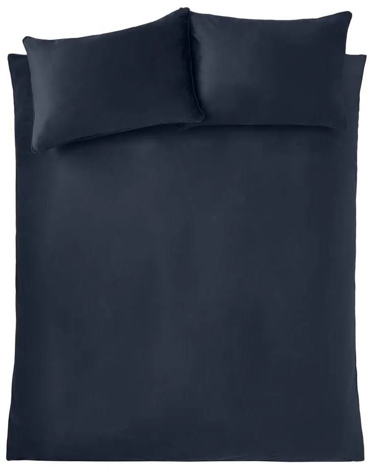 Set copripiumino e federa blu in velluto per letto matrimoniale e per letto esteso 230x220 cm Kingsley – Catherine Lansfield