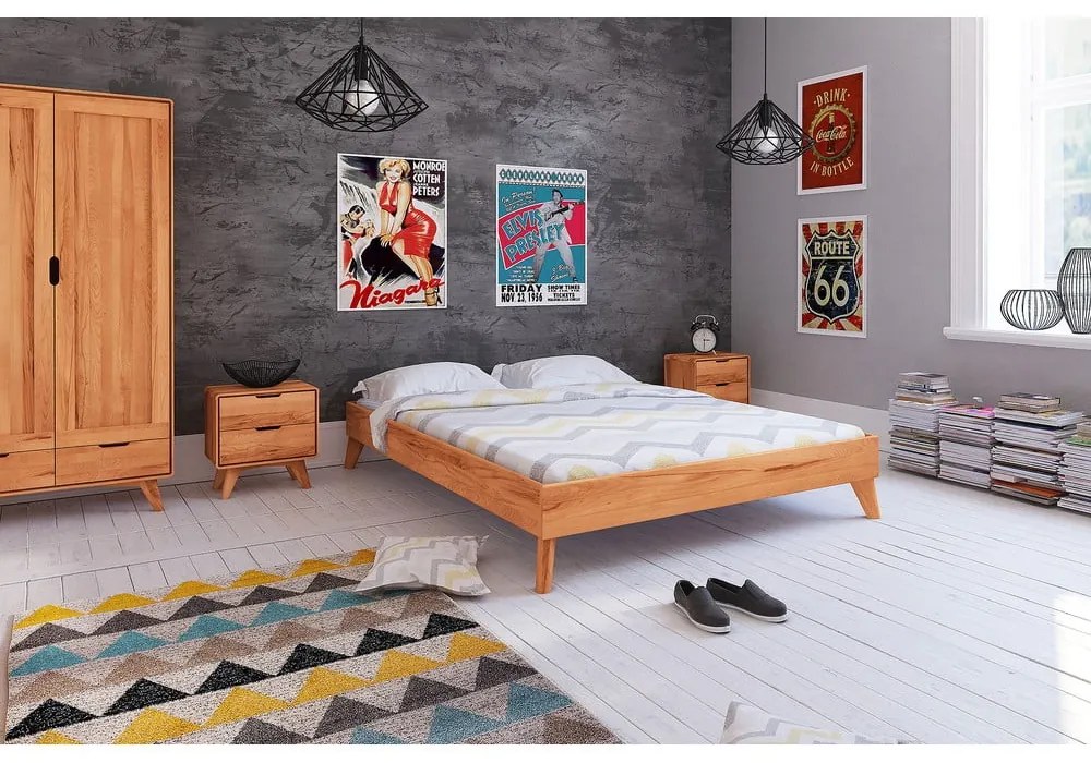 Letto matrimoniale in faggio 200x200 cm Greg - The Beds