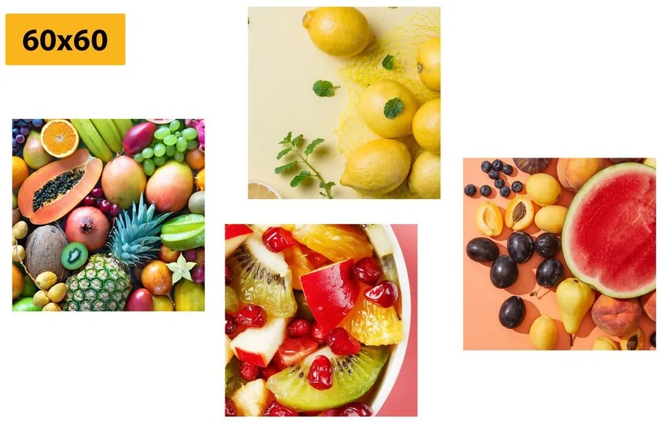 Set di quadri – Frutta succosa
