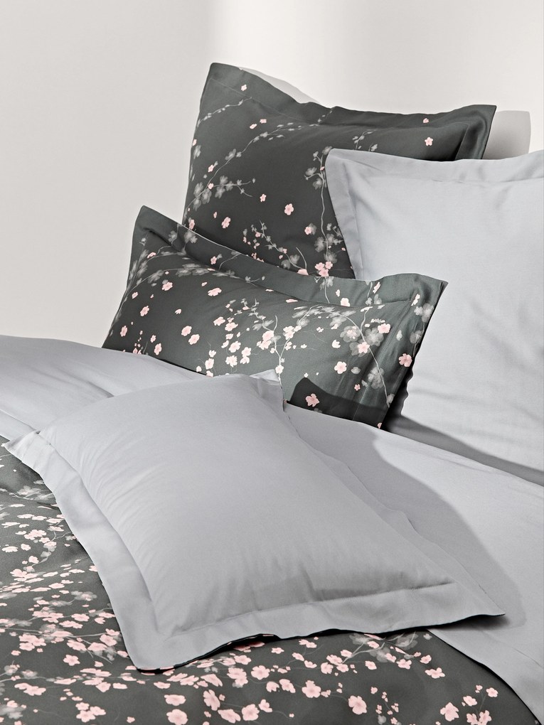 Copripiumino in raso di cotone con stampa floreale Sakura