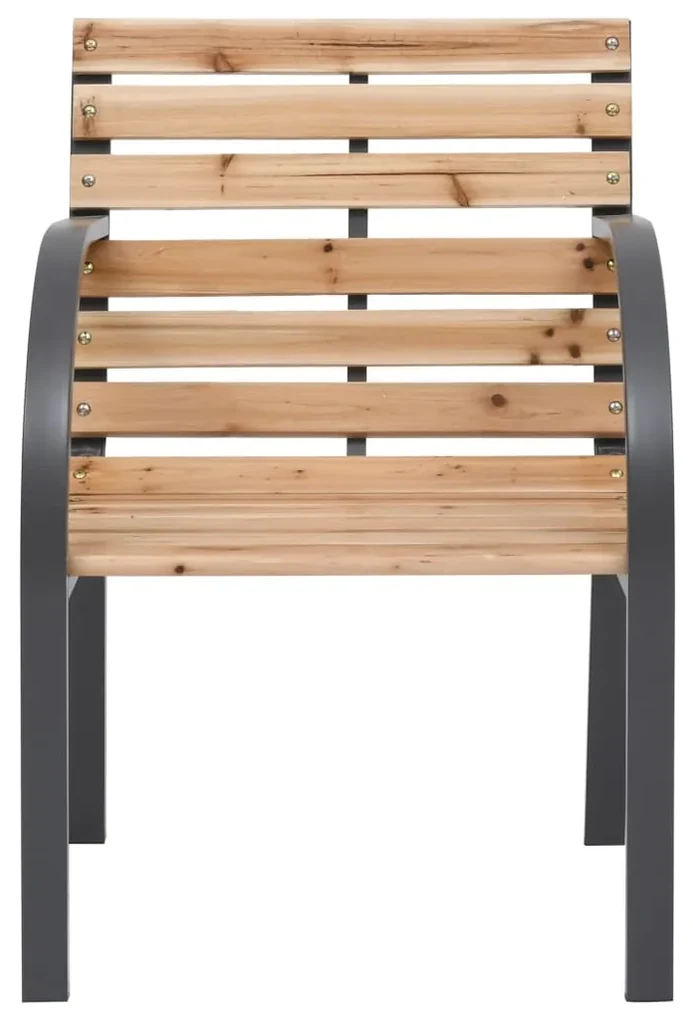 Sedie da giardino 2 pz in legno massello di abete