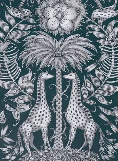 Clarke & Clarke Carta da parati Kruger - Navy