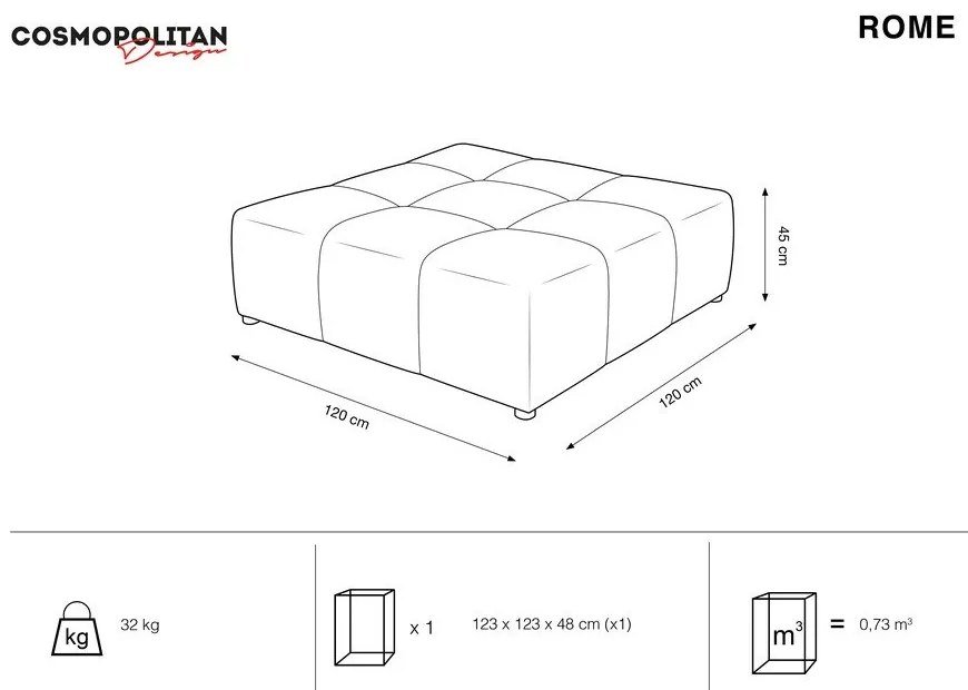 Modulo divano in velluto blu Rome Velvet - Cosmopolitan Design