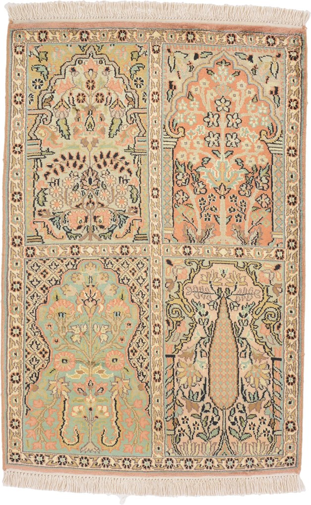 Cashmere Silk Tappeto orientale 100 x 70 (Indian) Annodato A Mano