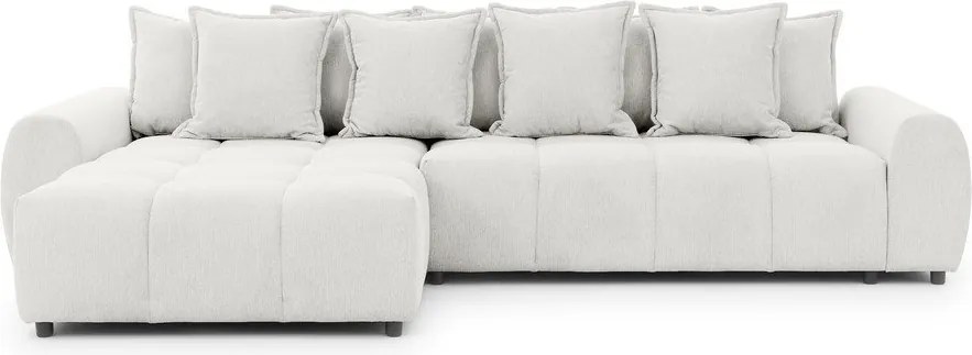 Divano angolare bianco (con penisola a sinistra/con chaise lounge) Albane – Ropez