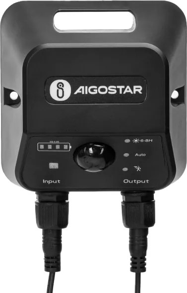 Aigostar - Lampada solare a LED con sensore 2xLED/35W/12V 6000mAh 6500K Ø15cm + telecomando